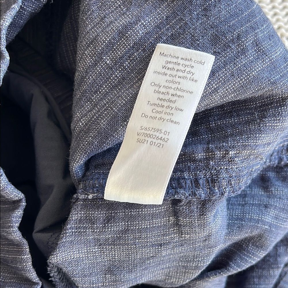 Athleta Cabo Linen 4" Short Women's Sz 4 Chambray Blue - Picture 7 of 10